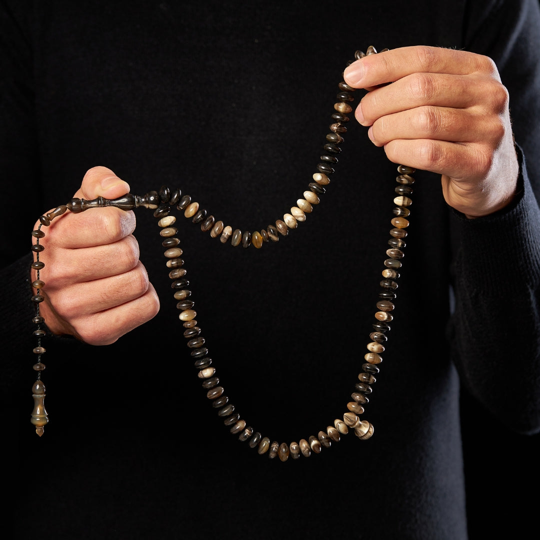 مسبحة القرن الطبيعي - مسبحة قيس - ٩٩ خرزة DHIKR