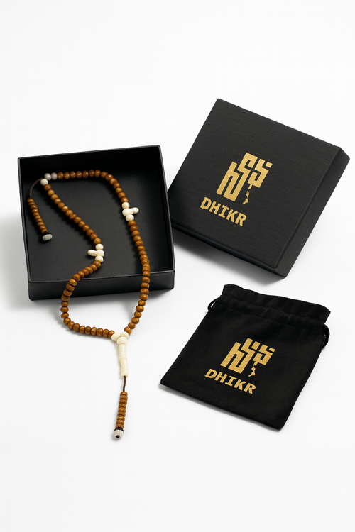 مسبحة الكوك الفريد المطعم بالعظم ٨ مل - مسبحة التراث - ١٠٠ حبة DHIKR