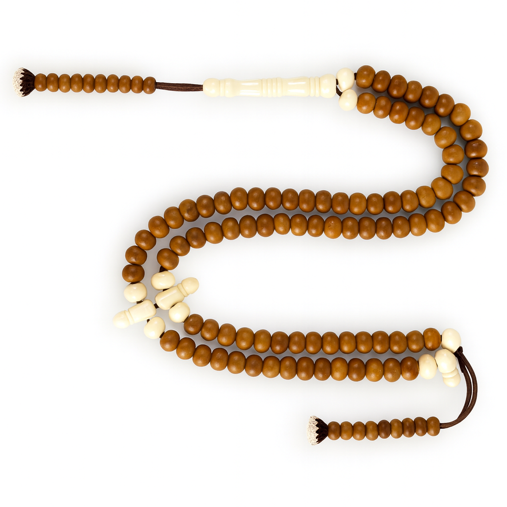 مسبحة الكوك الفريد المطعم بالعظم ٨ مل - مسبحة التراث - ١٠٠ حبة DHIKR