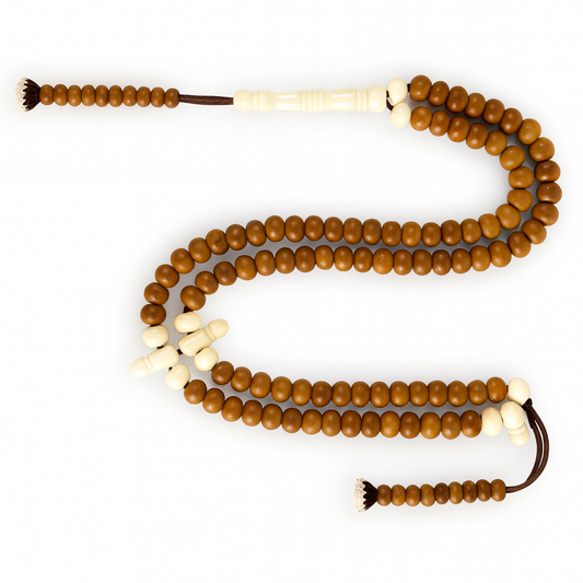 مسبحة الكوك الفريد المطعم بالعظم ٨ مل - مسبحة التراث - ١٠٠ حبة DHIKR