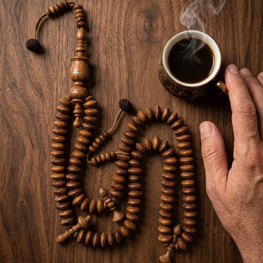 مسبحة الابانوس المغربي ٨ مل - مسبحة الأزهر - ١٠٠ حبة DHIKR