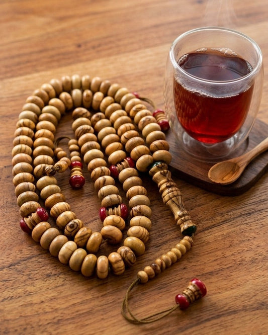 مسبحة خشب الزيتون  - مسبحة الوطن - ١٠٠ حبة DHIKR