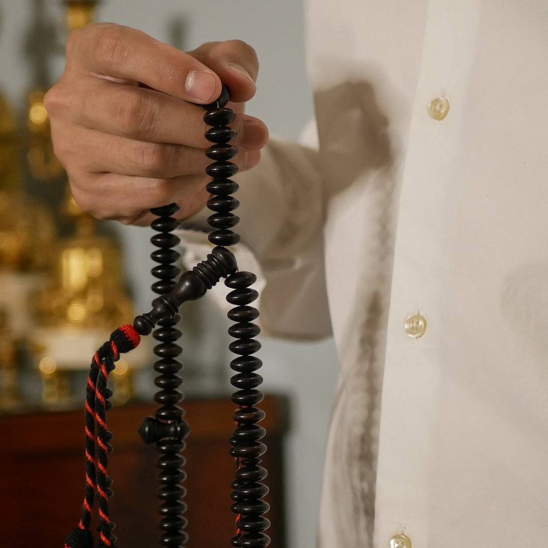 مسبحة الابانوس الفريد  - مسبحة الأمير - ١٠٠ حبة DHIKR
