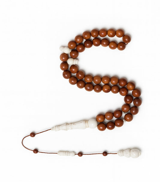 مسبحة الكوك المطعم بالعظم المنقوش  - مسبحة الجمال - 33 حباية DHIKR