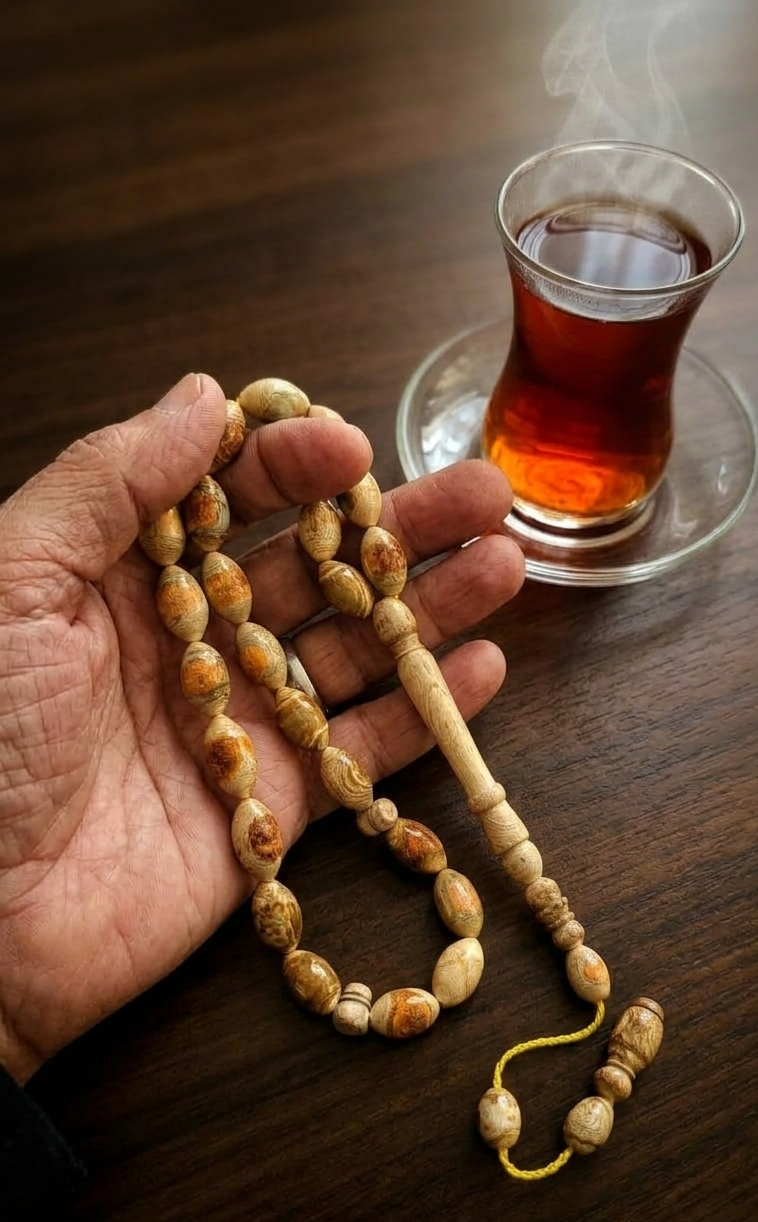 مسبحة اليسر الطبيعي الوردي - مسبحة الأعماق - ٣٣ حبة DHIKR