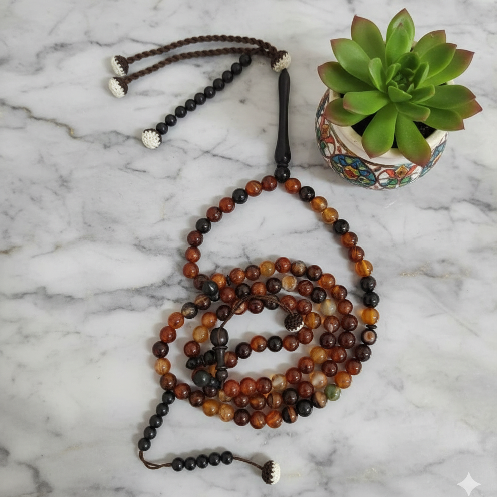 مسبحة العقيق  - مسبحة الاكسير - ١٠٠ حبة DHIKR