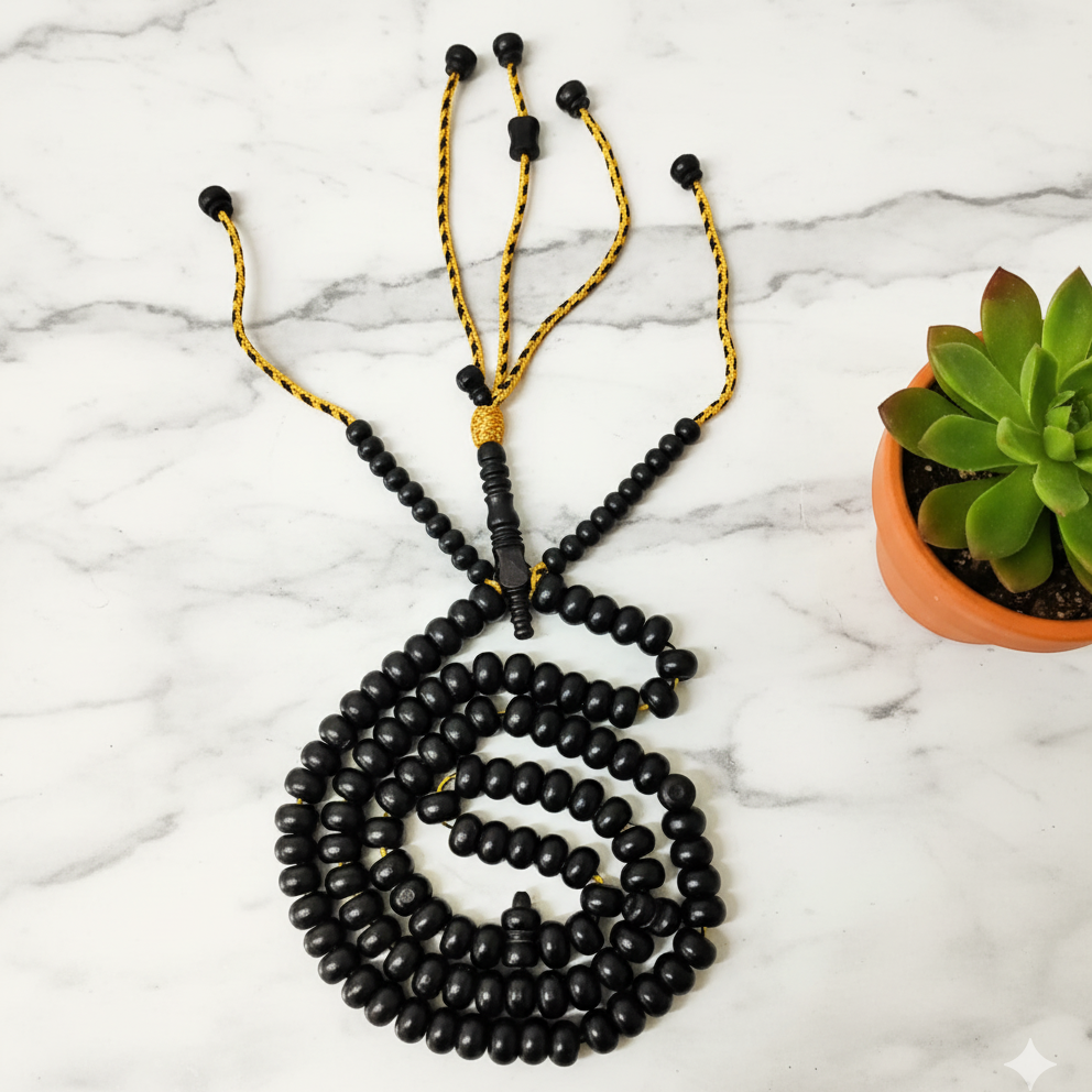 مسبحة خشب الابانوس الفريد - مسبحة خشب الملوك - ١٠٠ حبة DHIKR